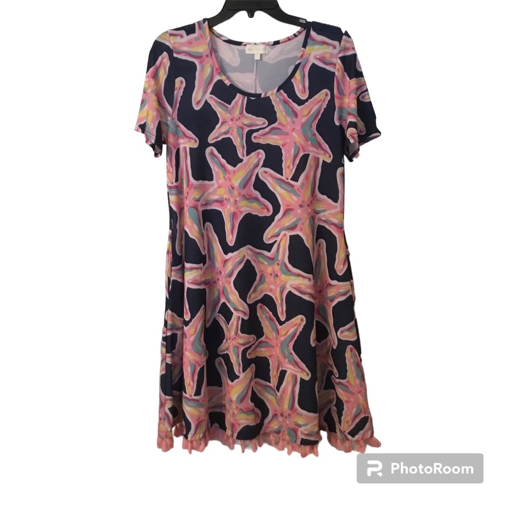 Simply Southern Starfish Dress Swim Coverup Size Small
